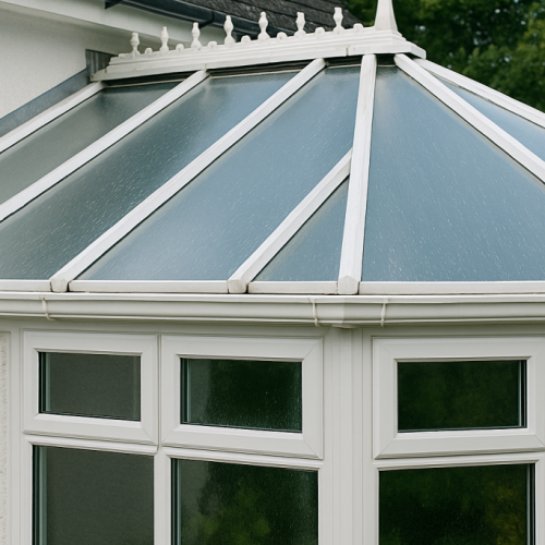 Specialist conservatory cleaning in Mansfield, Sutton, Kirkby, Eastwood, Shirebrook, Bolsover, Clay Cross, and Chesterfield, keeping glass and frames shining.
